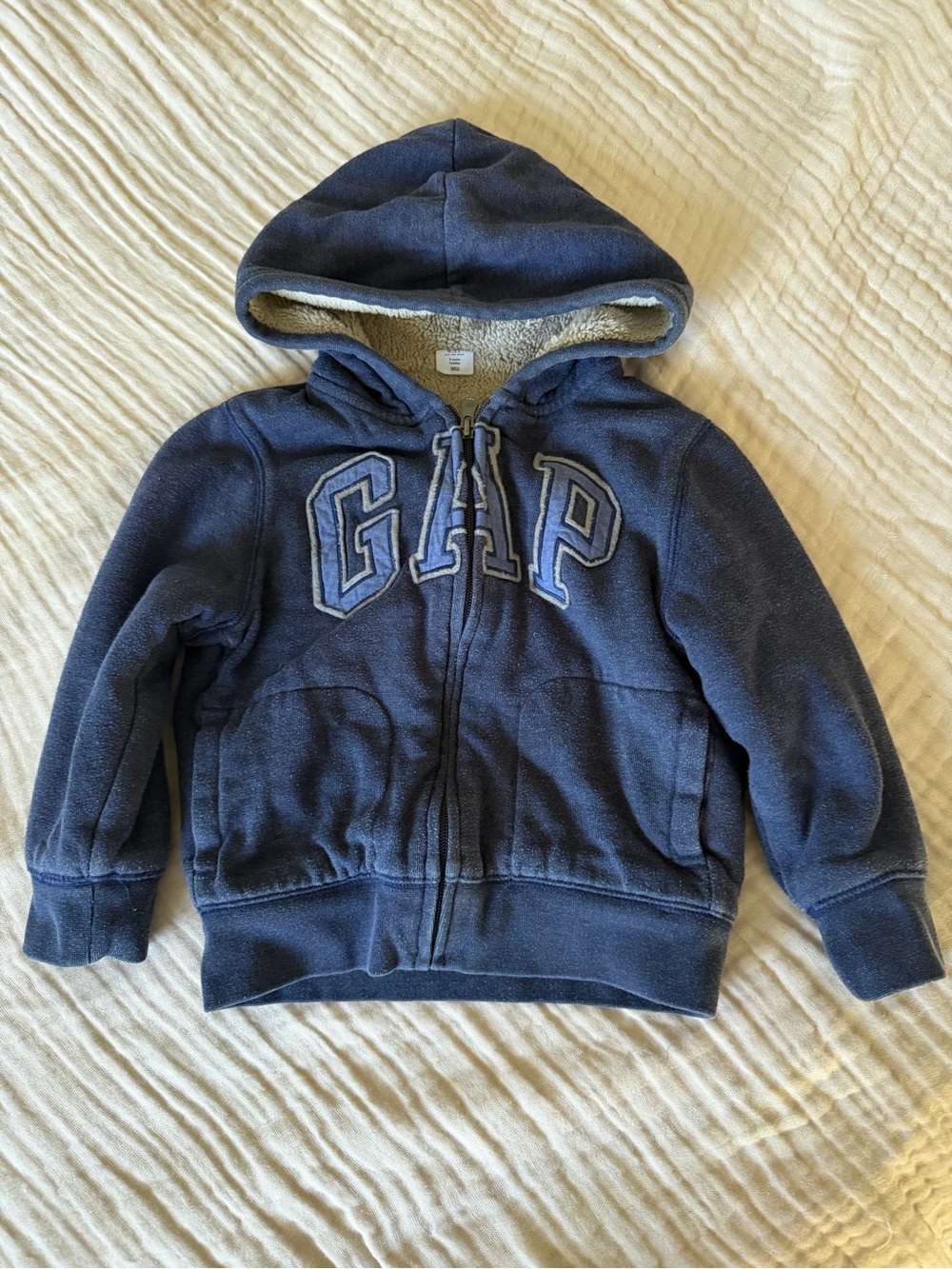 GAP Kids Dark Navy Hooded Zip Fleece Jacket 5T